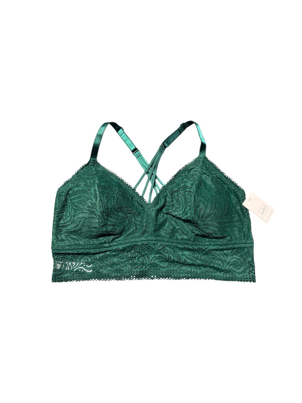 Auden Green Lace Bralette Strappy Back XXL NWT
